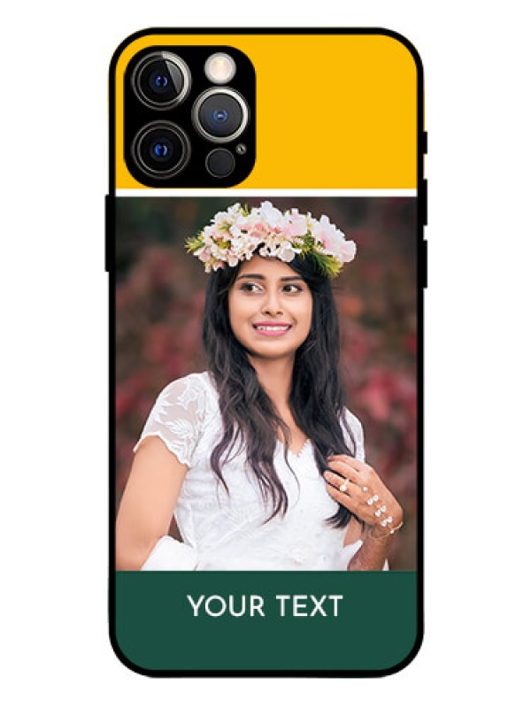 Custom Iphone 12 Pro Photo Printing on Glass Case  - Love You Design