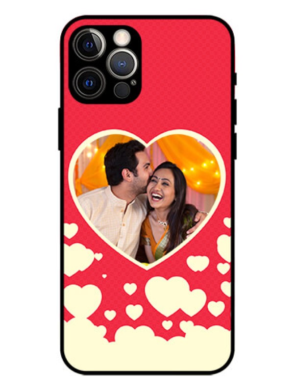 Custom Iphone 12 Pro Custom Glass Mobile Case  - Love Symbols Phone Cover Design