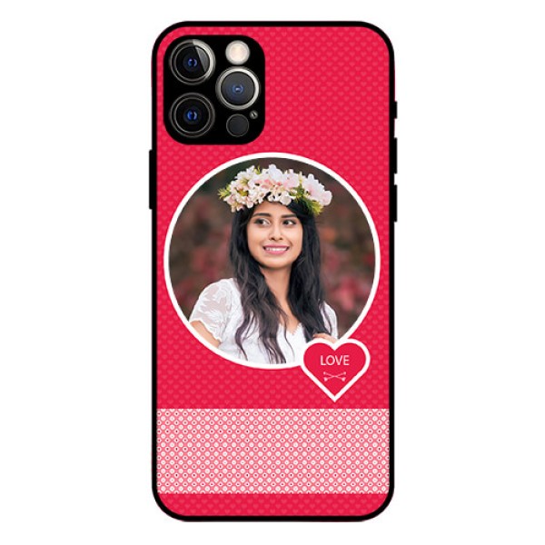 Iphone 12 Pro Personalised Glass Phone Case - Pink Pattern Design Iphone 12 Pro Personalised Glass Phone Case - Pink Pattern Design