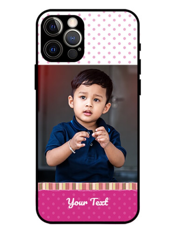 Custom Iphone 12 Pro Photo Printing on Glass Case  - Cute Girls Cover Design