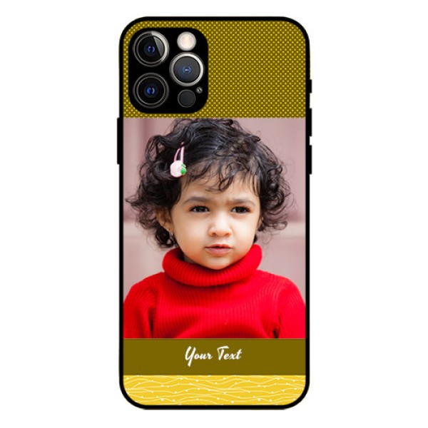 Iphone 12 Pro Custom Glass Phone Case  - Simple Green Color Design