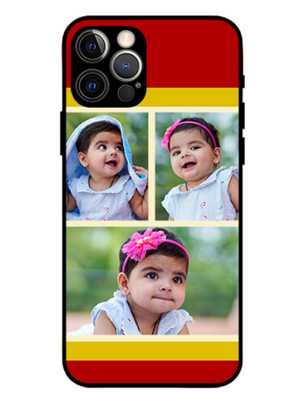 Custom Iphone 12 Pro Custom Glass Mobile Case  - Multiple Pic Upload Design