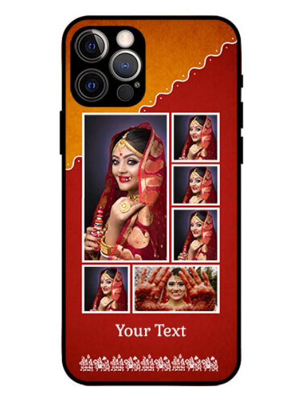 Custom Iphone 12 Pro Personalized Glass Phone Case  - Wedding Pic Upload Design