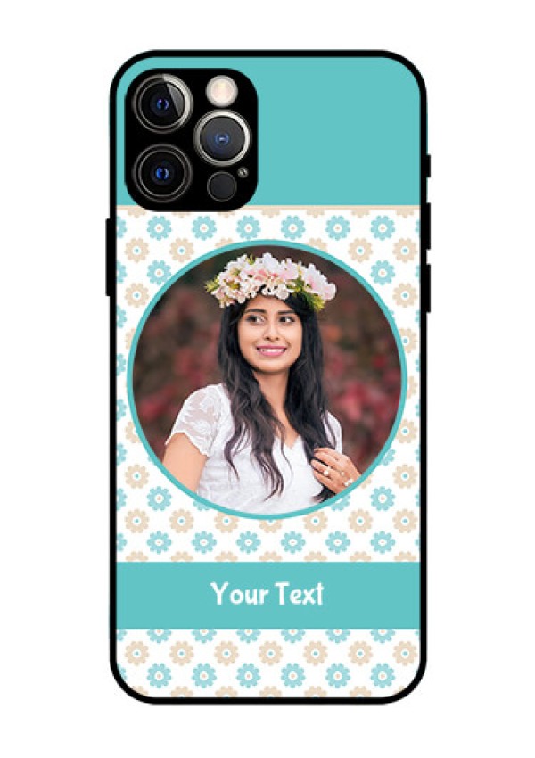 Iphone 12 Pro Custom Glass Mobile Case  - Beautiful Flowers Design