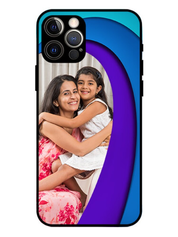 Custom Iphone 12 Pro Photo Printing on Glass Case  - Simple Pattern Design