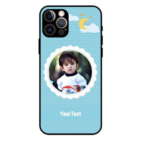Iphone 12 Pro Personalised Glass Phone Case  - Violet Pattern Design