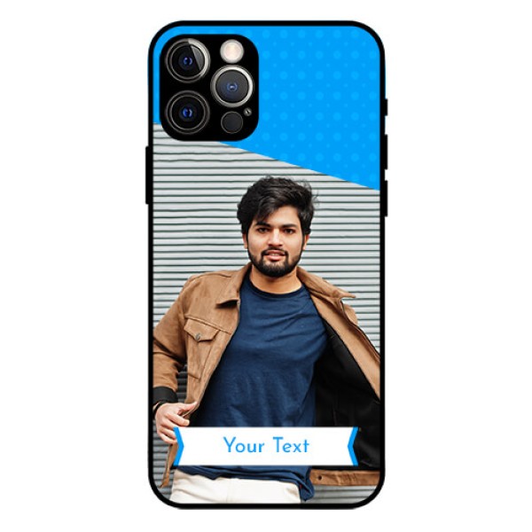 Iphone 12 Pro Photo Printing on Glass Case - Simple Blue Color Design Iphone 12 Pro Photo Printing on Glass Case - Simple Blue Color Design