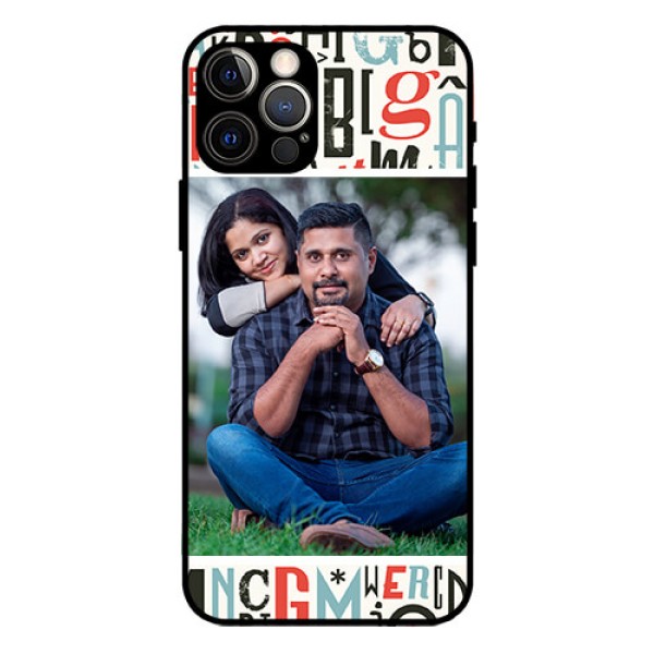 Iphone 12 Pro Personalized Glass Phone Case  - Alphabet Design