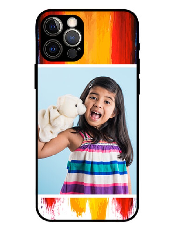 Custom Iphone 12 Pro Personalized Glass Phone Case  - Multi Color Design