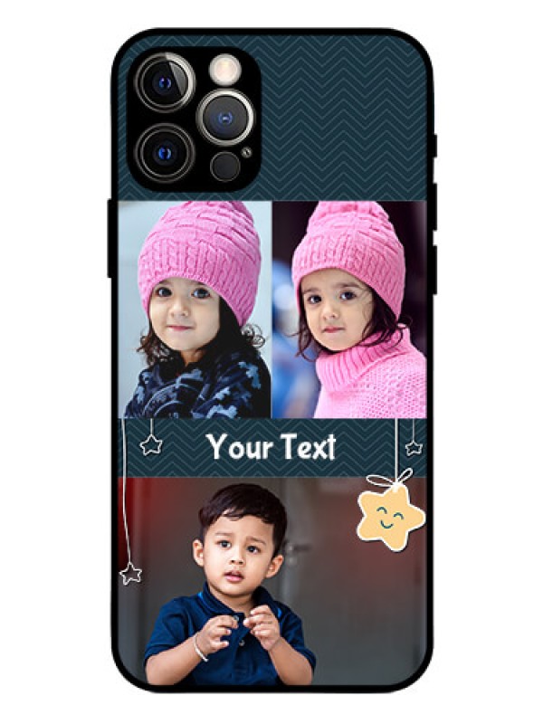 Custom Iphone 12 Pro Custom Glass Mobile Case  - Hanging Stars Design