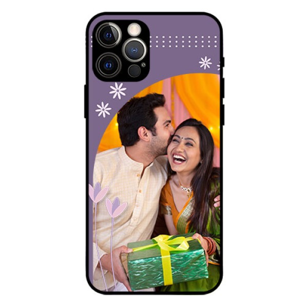 Iphone 12 Pro Custom Glass Mobile Case  - Lavender flowers design 