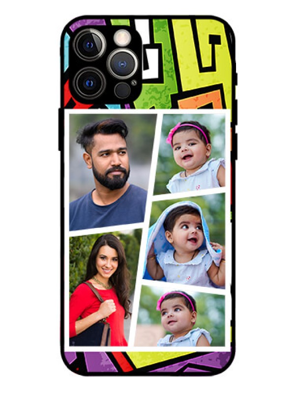 Custom Iphone 12 Pro Custom Glass Phone Case  - Graffiti pattern Design