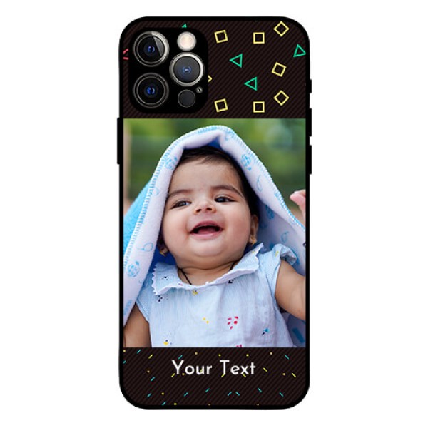 Iphone 12 Pro Custom Glass Phone Case - with confetti birthday design Iphone 12 Pro Custom Glass Phone Case - with confetti birthday design