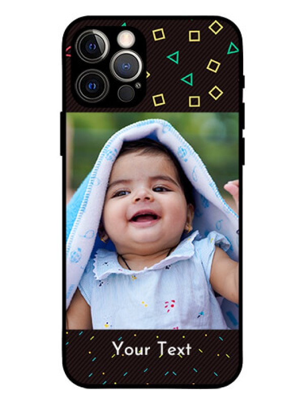 Custom Iphone 12 Pro Custom Glass Phone Case  - with confetti birthday design