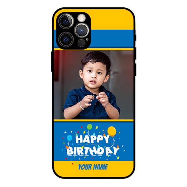 Iphone 12 Pro Custom Glass Mobile Case  - Birthday Wishes Design
