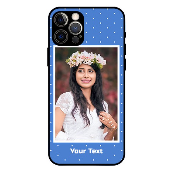 Iphone 12 Pro Photo Printing on Glass Case  - Polka dots design