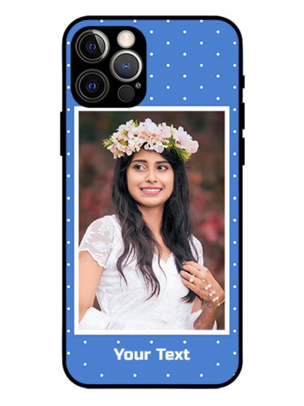 Custom Iphone 12 Pro Photo Printing on Glass Case  - Polka dots design