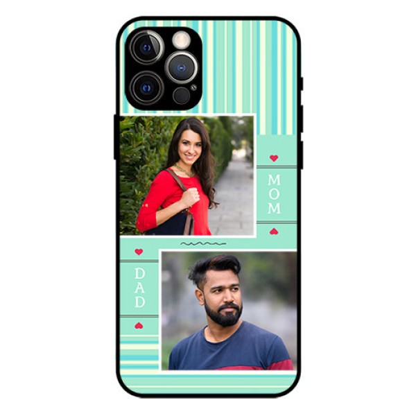 Iphone 12 Pro Custom Glass Phone Case - Mom & Dad Pic Design Iphone 12 Pro Custom Glass Phone Case - Mom & Dad Pic Design