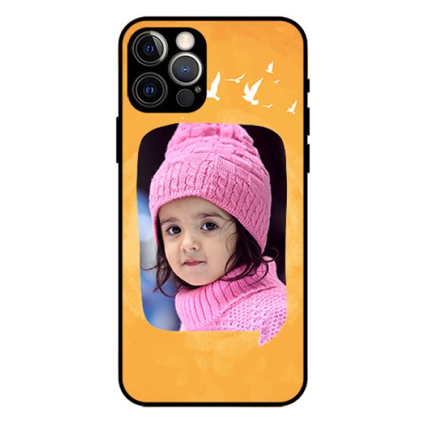 Iphone 12 Pro Personalized Glass Phone Case - Water Color Design with Bird Icons Iphone 12 Pro Personalized Glass Phone Case - Water Color Design with Bird Icons