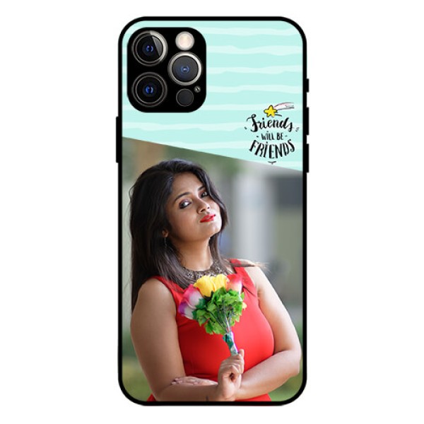 Iphone 12 Pro Custom Glass Phone Case  - Friends Picture Icon Design