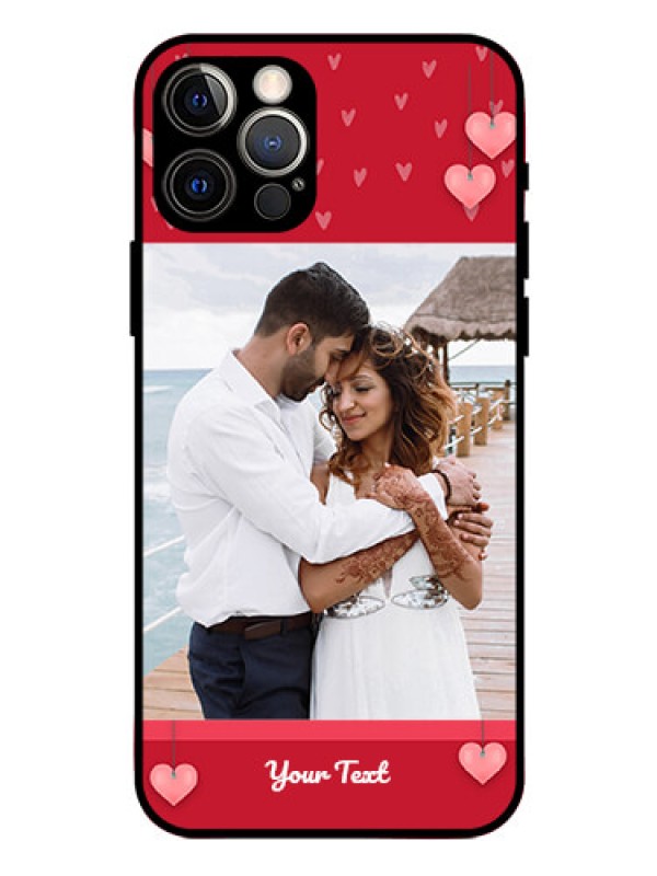 Custom Iphone 12 Pro Custom Glass Phone Case  - Valentines Day Design