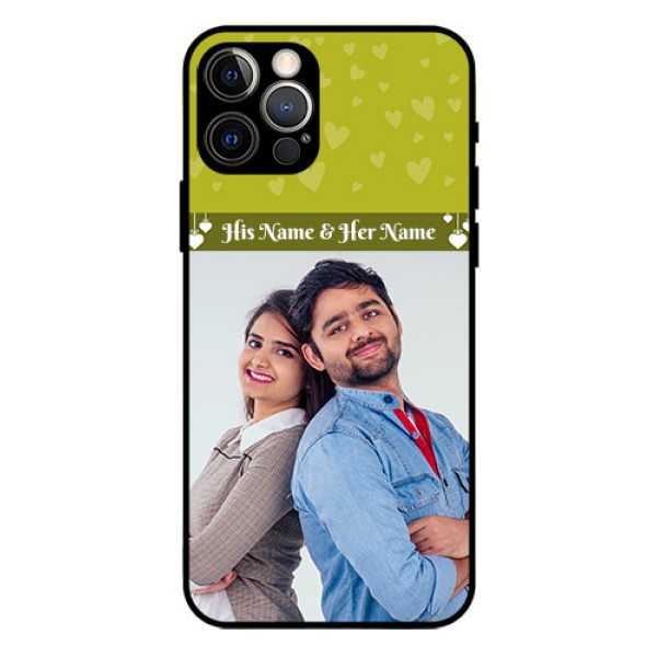 Iphone 12 Pro Custom Glass Phone Case  - You & Me Heart Design