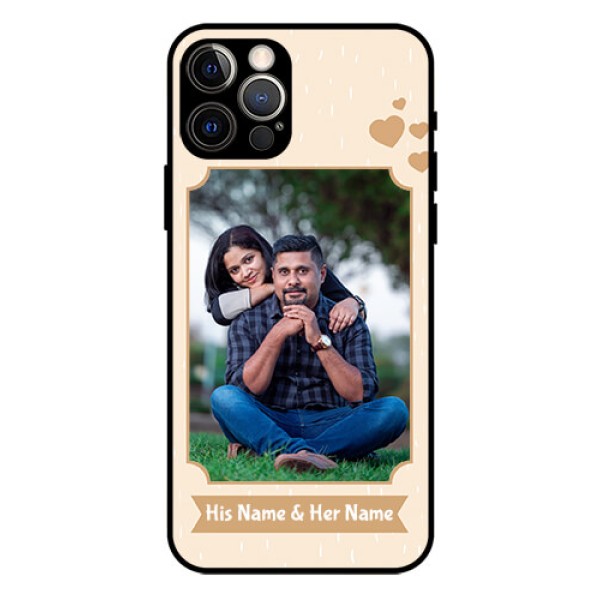 Iphone 12 Pro Custom Glass Phone Case - with confetti love design Iphone 12 Pro Custom Glass Phone Case - with confetti love design