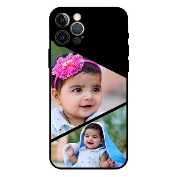 Iphone 12 Pro Custom Glass Phone Case  - Semi Cut Design