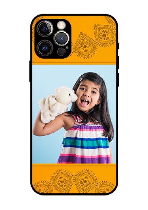 Iphone 12 Pro Personalized Glass Phone Case  - Photo Wedding Design 