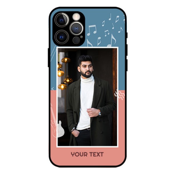 Iphone 12 Pro Photo Printing on Glass Case  - with Color Musical Note Design