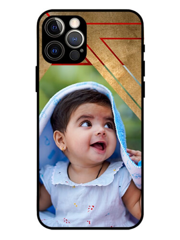 Custom Iphone 12 Pro Personalized Glass Phone Case  - Gradient Abstract Texture Design