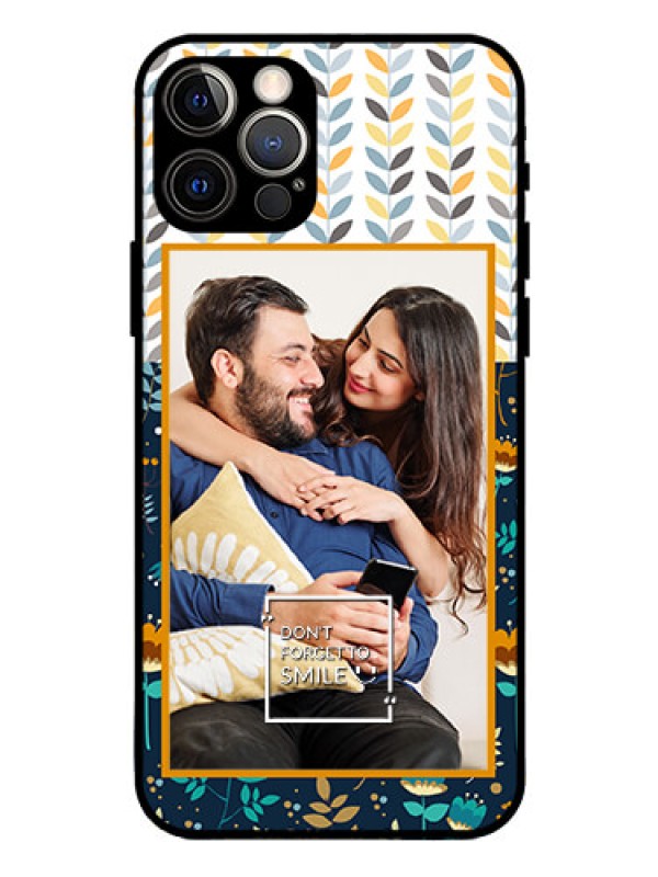 Custom Iphone 12 Pro Custom Glass Mobile Case  - Pattern Design