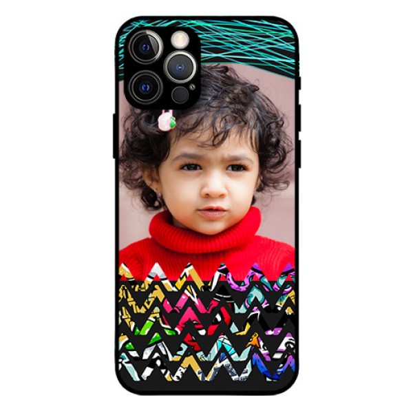 Iphone 12 Pro Personalized Glass Phone Case  - Neon Abstract Design