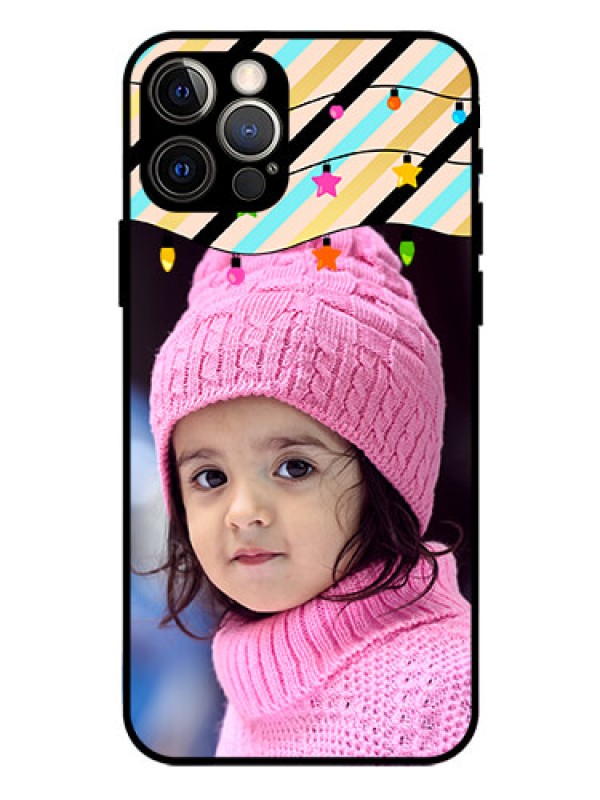 Custom Iphone 12 Pro Custom Glass Mobile Case  - Lights Hanging Design
