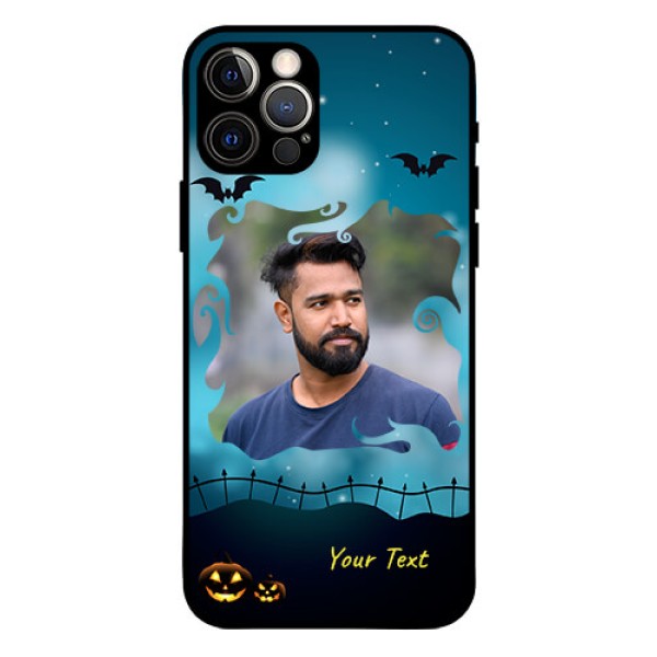 Iphone 12 Pro Custom Glass Phone Case  - Halloween frame design