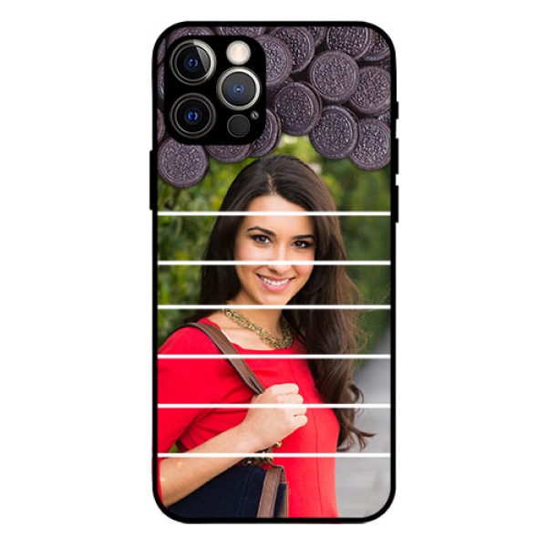 Iphone 12 Pro Custom Glass Phone Case - with Oreo Biscuit Design Iphone 12 Pro Custom Glass Phone Case - with Oreo Biscuit Design