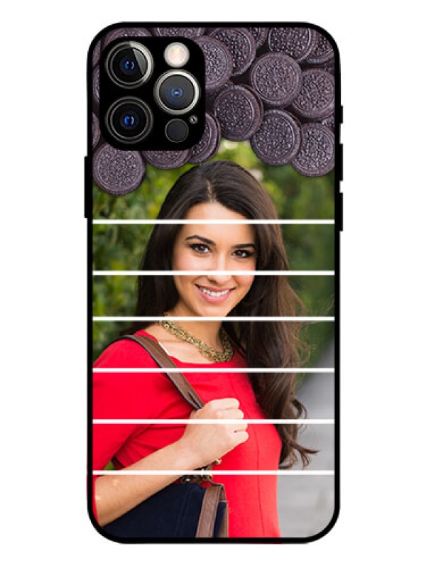 Custom Iphone 12 Pro Custom Glass Phone Case  - with Oreo Biscuit Design