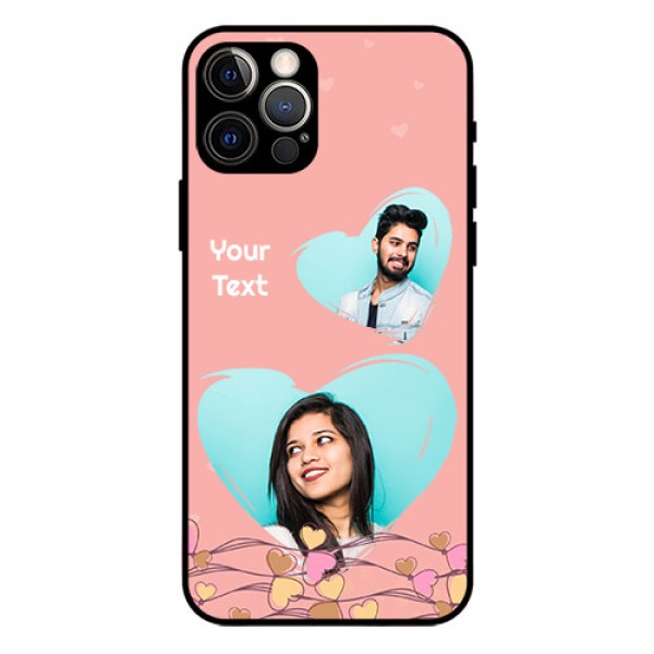 Iphone 12 Pro Custom Glass Mobile Case  - Love Doodle Design