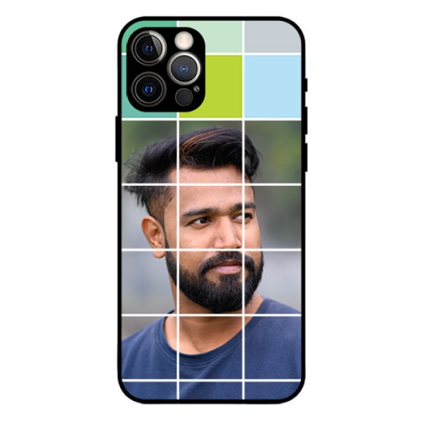 Iphone 12 Pro Photo Printing on Glass Case - with white box pattern Iphone 12 Pro Photo Printing on Glass Case - with white box pattern