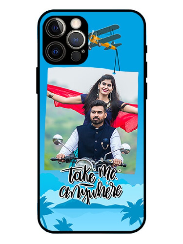 Custom Iphone 12 Pro Custom Glass Mobile Case  - Traveller Design 