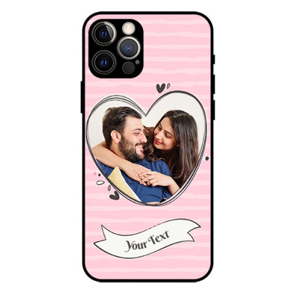 Iphone 12 Pro Custom Glass Phone Case  - Vintage Heart Design