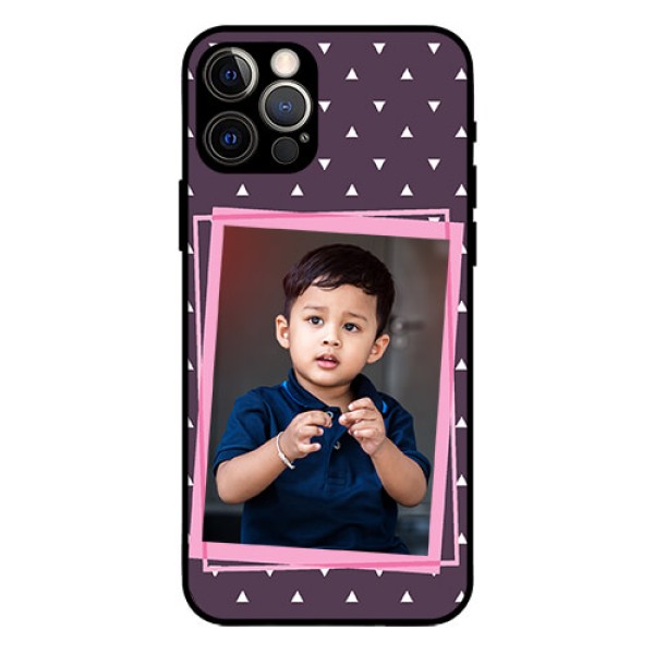 Iphone 12 Pro Custom Glass Mobile Case  - Triangle Pattern Dotted Design