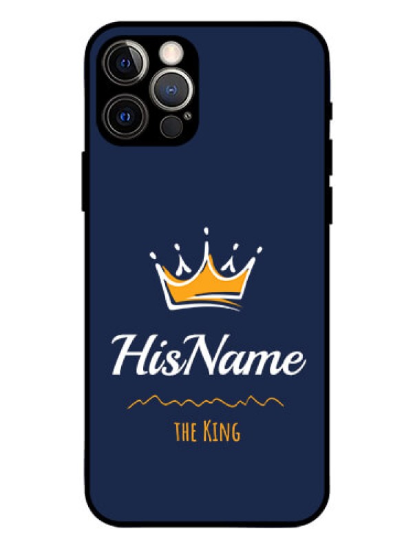 Custom Iphone 12 Pro Glass Phone Case King with Name