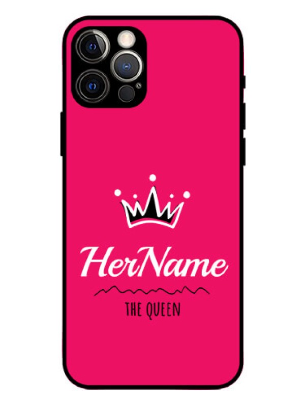Custom Iphone 12 Pro Glass Phone Case Queen with Name