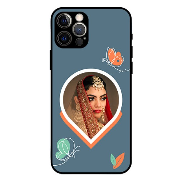 iPhone 12 Pro Custom Glass Mobile Case - Droplet Butterflies Design