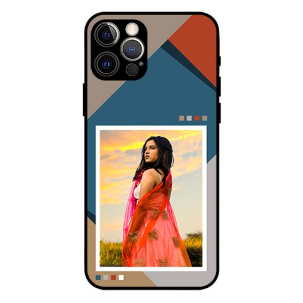 iPhone 12 Pro Personalized Glass Phone Case - Retro color pallet Design iPhone 12 Pro Personalized Glass Phone Case - Retro color pallet Design