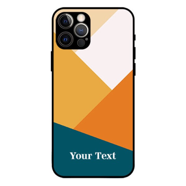 iPhone 12 Pro Personalized Glass Phone Case - Stacked Multi-colour Design iPhone 12 Pro Personalized Glass Phone Case - Stacked Multi-colour Design