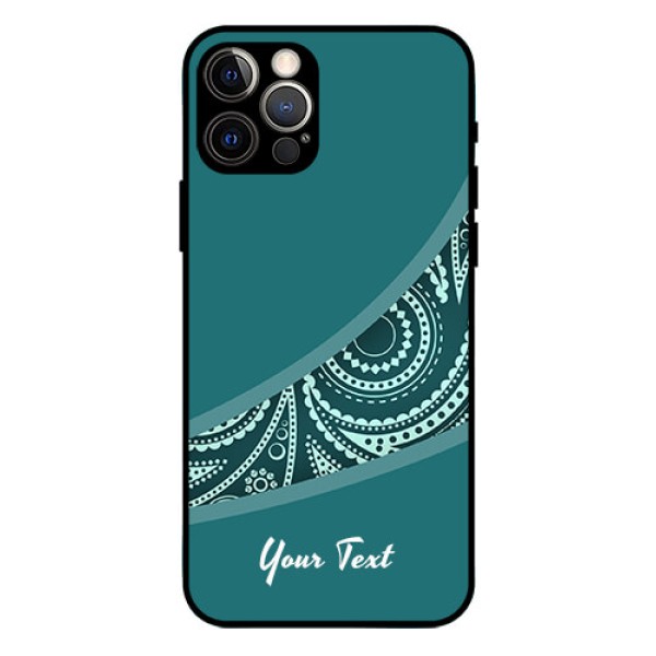 iPhone 12 Pro Photo Printing on Glass Case - semi visible floral Design