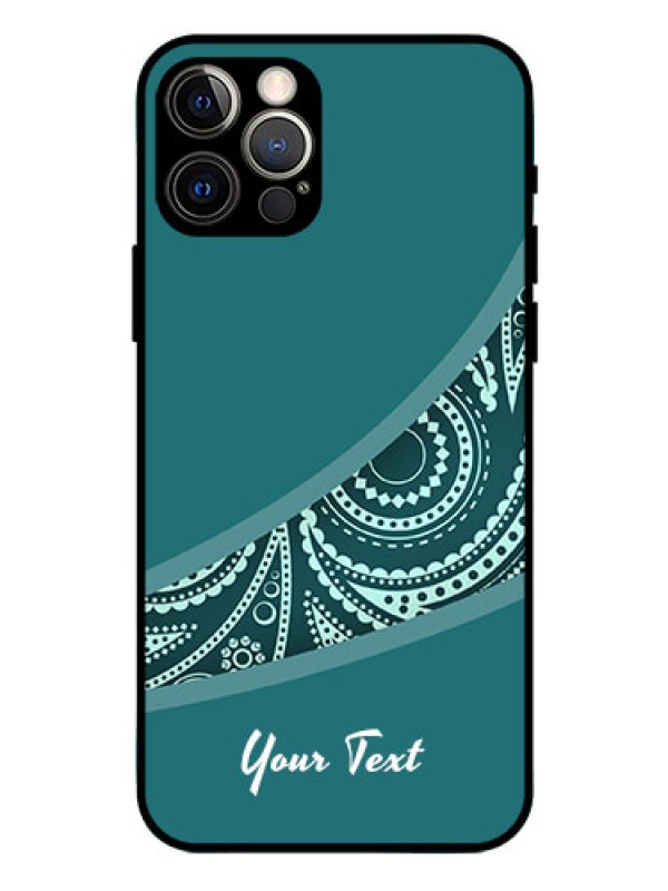 Custom iPhone 12 Pro Photo Printing on Glass Case - semi visible floral Design