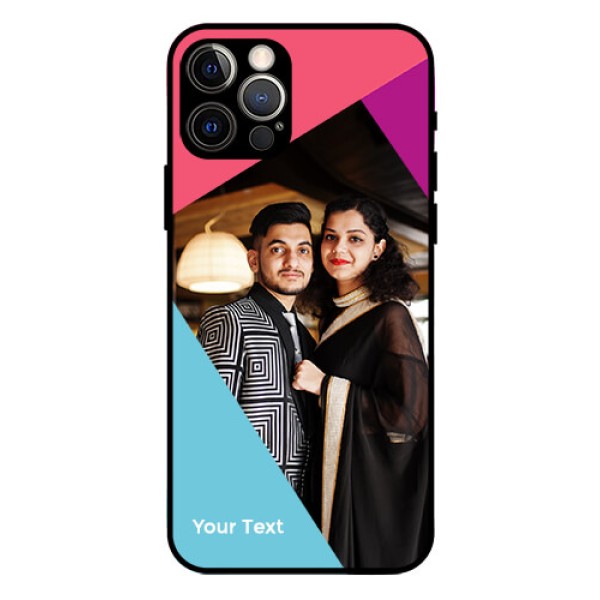 iPhone 12 Pro Custom Glass Mobile Case - Stacked Triple colour Design iPhone 12 Pro Custom Glass Mobile Case - Stacked Triple colour Design